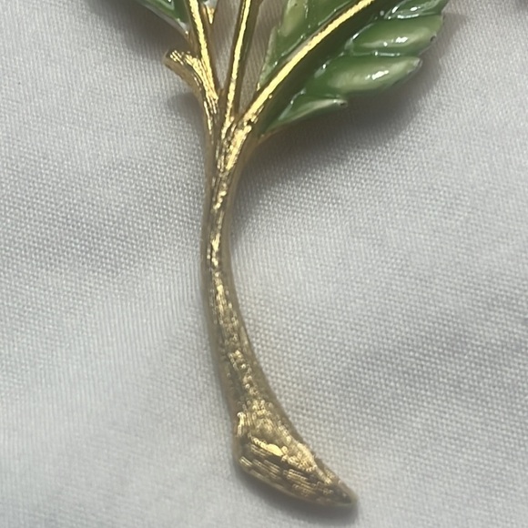 Vintage JJ Rose brooch pin ladybug pink - Picture 4 of 10